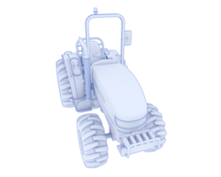 Large tractor isolated on background. 3d rendering - illustration png