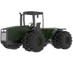 Large tractor isolated on background. 3d rendering - illustration png