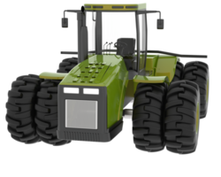 Large tractor isolated on background. 3d rendering - illustration png