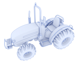 Large tractor isolated on background. 3d rendering - illustration png