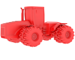 Large tractor isolated on background. 3d rendering - illustration png