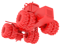 Large tractor isolated on background. 3d rendering - illustration png