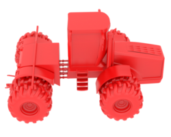 Large tractor isolated on background. 3d rendering - illustration png