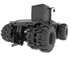 Large tractor isolated on background. 3d rendering - illustration png