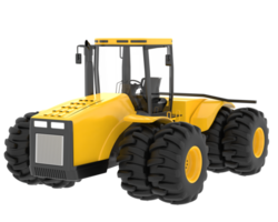 Large tractor isolated on background. 3d rendering - illustration png