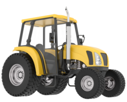 Medium farming tractor isolated on background. 3d rendering - illustration png