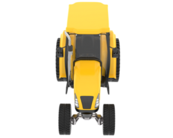 Medium farming tractor isolated on background. 3d rendering - illustration png