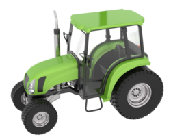 Medium farming tractor isolated on background. 3d rendering - illustration png