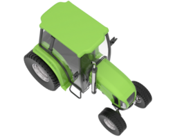 Medium farming tractor isolated on background. 3d rendering - illustration png