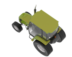 Medium farming tractor isolated on background. 3d rendering - illustration png