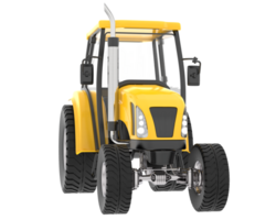 Medium farming tractor isolated on background. 3d rendering - illustration png