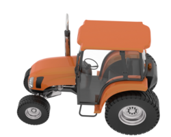 Medium farming tractor isolated on background. 3d rendering - illustration png