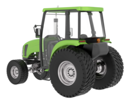 Medium farming tractor isolated on background. 3d rendering - illustration png