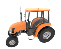 Medium farming tractor isolated on background. 3d rendering - illustration png