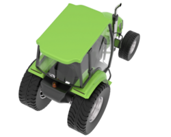 Medium farming tractor isolated on background. 3d rendering - illustration png
