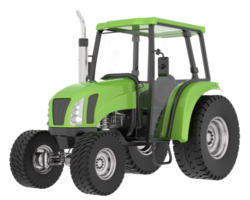 Medium farming tractor isolated on background. 3d rendering - illustration png