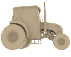 Medium farming tractor isolated on background. 3d rendering - illustration png