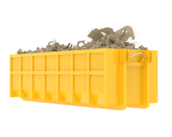 Industrial disposal container isolated on background. 3d rendering - illustration png