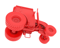 Medium farming tractor isolated on background. 3d rendering - illustration png