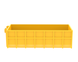 Industrial disposal container isolated on background. 3d rendering - illustration png