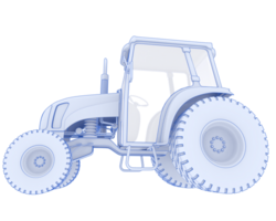 Medium farming tractor isolated on background. 3d rendering - illustration png