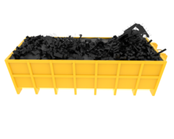 Industrial disposal container isolated on background. 3d rendering - illustration png