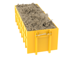 Industrial disposal container isolated on background. 3d rendering - illustration png