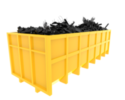 Industrial disposal container isolated on background. 3d rendering - illustration png