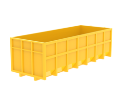 Industrial disposal container isolated on background. 3d rendering - illustration png