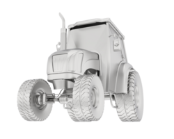 Medium farming tractor isolated on background. 3d rendering - illustration png