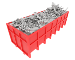 Industrial disposal container isolated on background. 3d rendering - illustration png