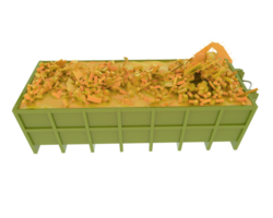 Industrial disposal container isolated on background. 3d rendering - illustration png