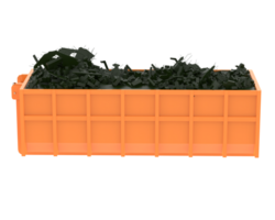 Industrial disposal container isolated on background. 3d rendering - illustration png