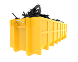 Industrial disposal container isolated on background. 3d rendering - illustration png