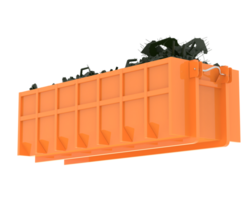 Industrial disposal container isolated on background. 3d rendering - illustration png