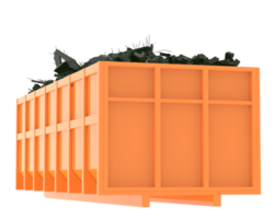 Industrial disposal container isolated on background. 3d rendering - illustration png