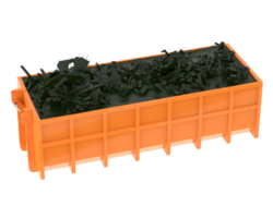 Industrial disposal container isolated on background. 3d rendering - illustration png