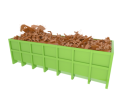 Industrial disposal container isolated on background. 3d rendering - illustration png