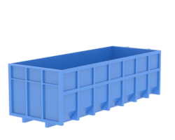 Industrial disposal container isolated on background. 3d rendering - illustration png