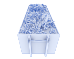 Industrial disposal container isolated on background. 3d rendering - illustration png