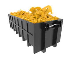 Industrial disposal container isolated on background. 3d rendering - illustration png