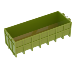 Industrial disposal container isolated on background. 3d rendering - illustration png