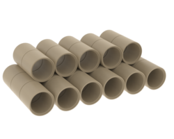 Construction pipes isolated on background. 3d rendering - illustration png