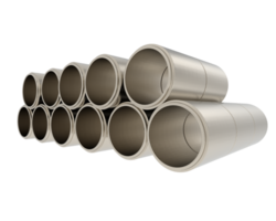 Construction pipes isolated on background. 3d rendering - illustration png