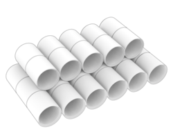 Construction pipes isolated on background. 3d rendering - illustration png