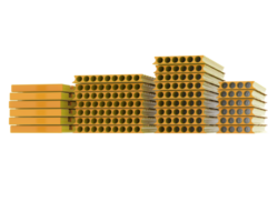 Construction planks isolated on background. 3d rendering - illustration png