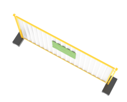 konstruktion webbplats staket isolerat på bakgrund. 3d tolkning - illustration png