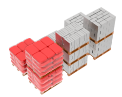 Concrete blocks isolated on background. 3d rendering - illustration png