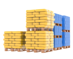 beton blokken geïsoleerd Aan achtergrond. 3d renderen - illustratie png