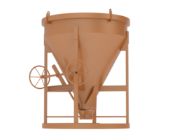 Concrete mixer isolated on background. 3d rendering - illustration png